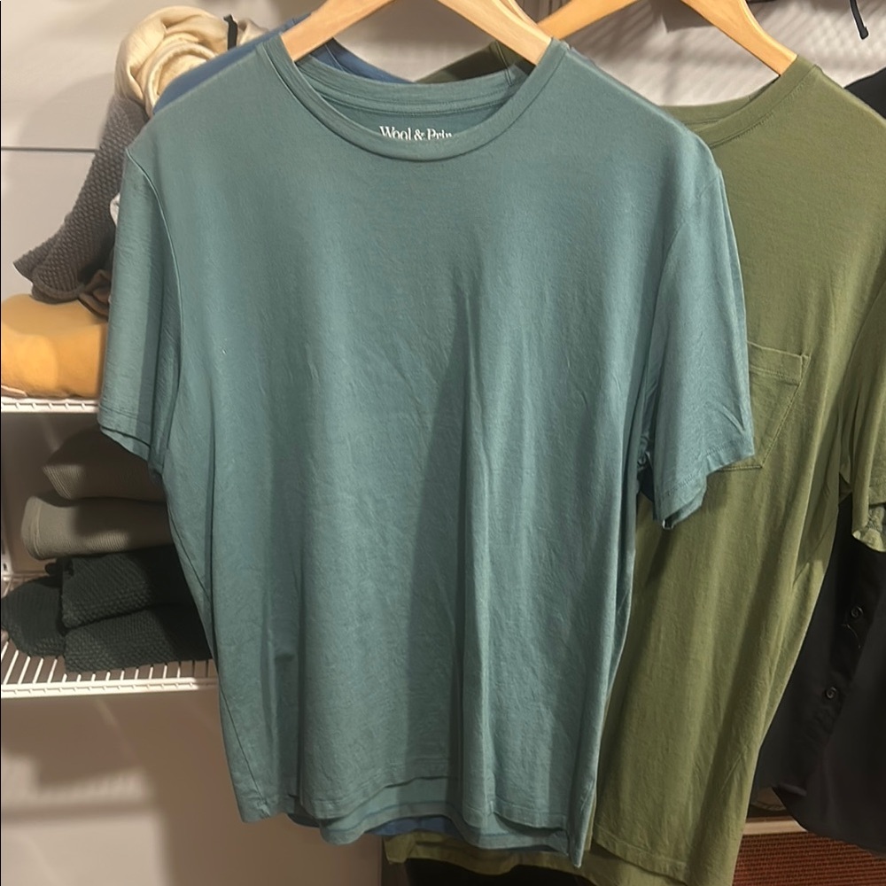 Wool & Price Blue Short Sleeve Merino Tee